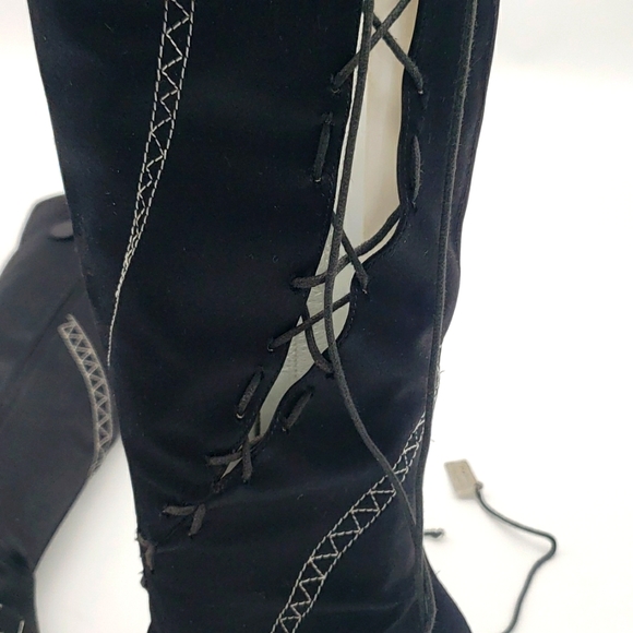 GIUSEPPE ZANOTTI SIZE 39 COLOR BLACK SILK FABRIC 100% AUTHENTIC USED ITEM - Picture 9 of 10